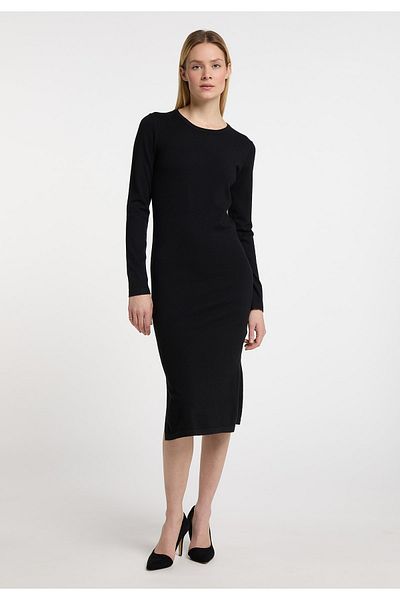 Dreimaster Klasický dizajn pásu Strickkleid