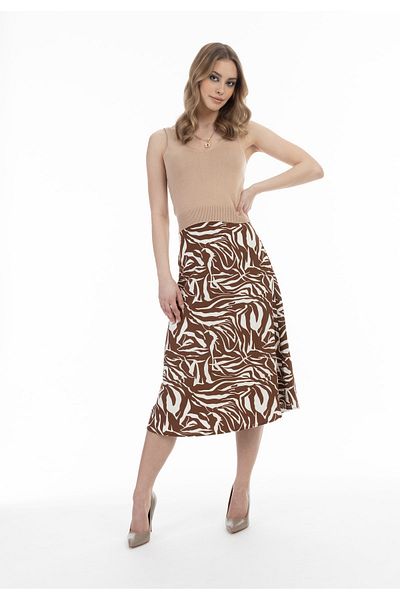 Faina Midirock mit Zebra-Print caneva