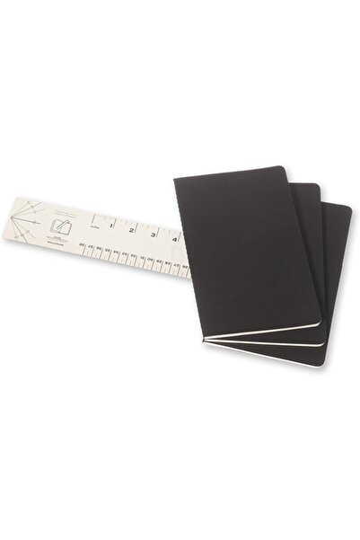 Moleskine Cahier Large 3-Piece Unlined Notepad, 13x21cm