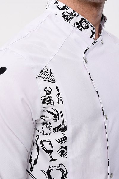 Uniprom White Short Sleeve Cook Jacket - Apron Chef and Waiter