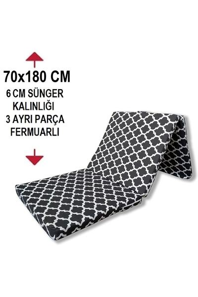Vip Home Concept Tek Kişilik Katlanır Yer Minderi 70x180x6cm Büyük Karaçatı S...