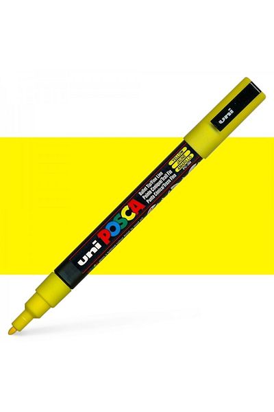 Uni Posca Marker Pc-3m 0.9 1.3mm Yellow