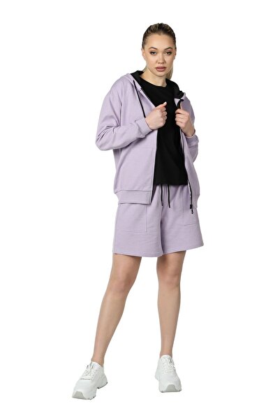 defys Жіночий худі з капюшоном на блискавці Oversize Lila