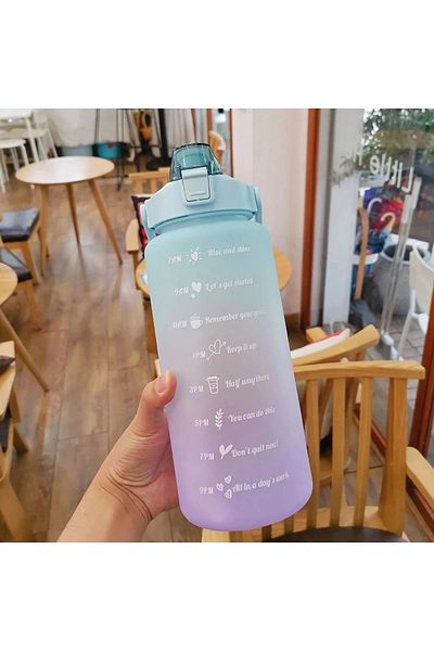 OSMEY 2l Tritan Blue Sports Water Bottle - Bpa Free Sticker