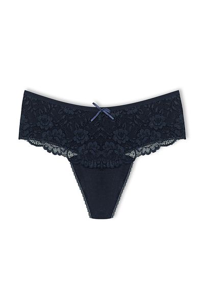 HNX High Waist and Lace Front Plus Size Women's String - Set of 5