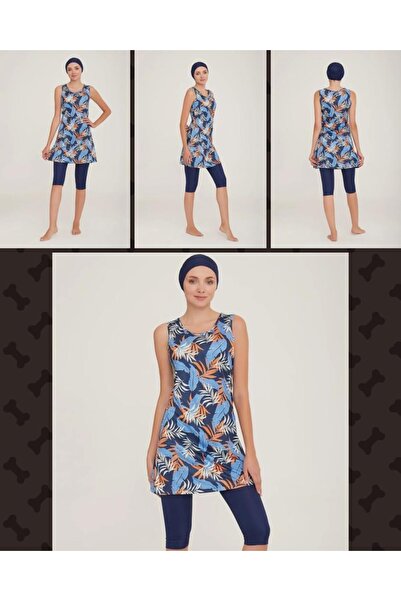 ROZAMAY Ψηφιακό μοτίβο Hijab μαγιό πισίνας