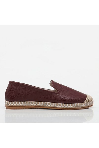 Yaya by Hotiç Espadrilles - Burgundy - Flat