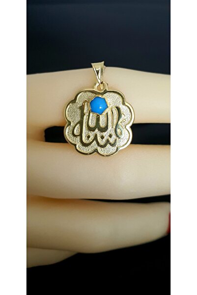 Goldlife jewellery 14 Ayar Bebek Maşallah Yazılı Hediyelik Çiçek Şeklinde Iğn...