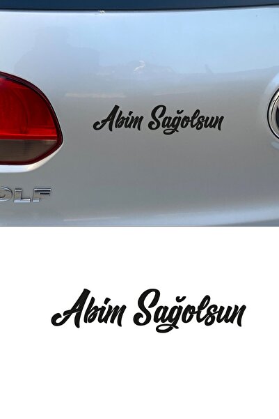 MIGNATIS Abim Sağolsun Araba Sticker, Oto Sticker 13x3cm