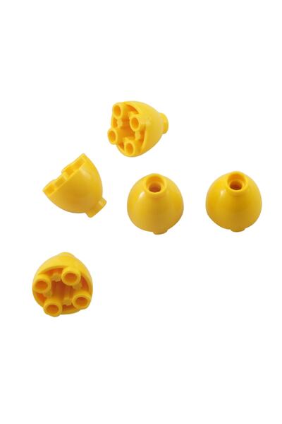 LEGO الملحقات الأصلية المخصصة الطوب المستديرة 2 × 2 قبة عكسية الطوب المستدير الأصفر 2 قطعة سيتم إرسالها