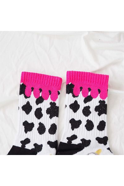 Planet Butik Cow Pink Socks