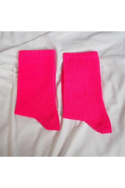 Planet Butik Plain Pink Socks