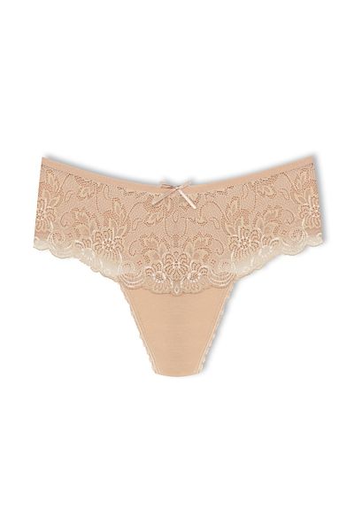 HNX High Waist and Lace Front Plus Size Women's String - Set of 5