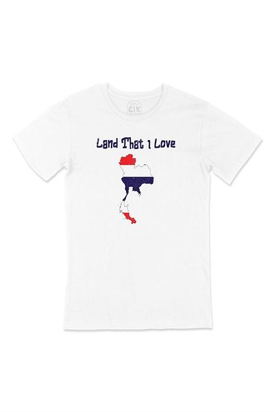 Cix Land That I Love Thailand Pocket Design Τυπωμένο λευκό μπλουζάκι