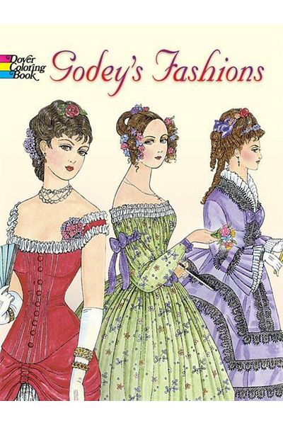 Dover Publications كتاب تلوين أزياء Godey's