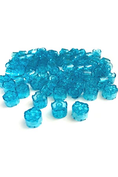 LEGO Moc Aksesuar Creator Brick Round 2 X 2 Yuvarlak Tuğla Şeffaf Mavi 4 Adet...