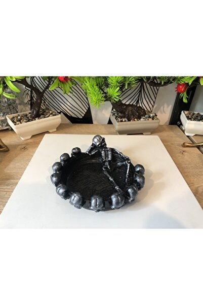 Atak Hediyelik كائن تمثال هيكل عظمي مزخرف من البوليستر - منفضة سجائر