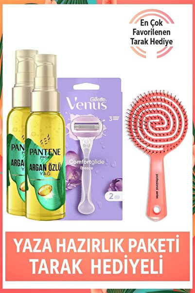 Gillette Venus Pantene Saç Serumu Argan Yağlı Elixir 100ml X2+ Breeze Yedekli...
