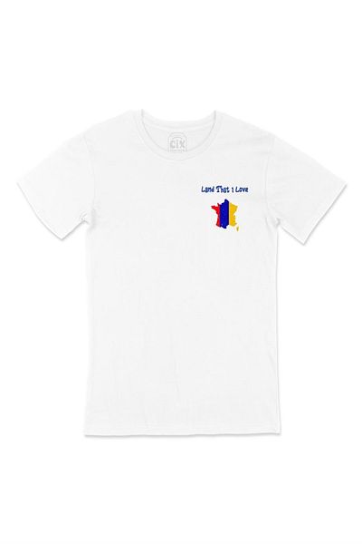 Cix Land That I Love Armenia Tricou alb imprimat cu design de buzunar