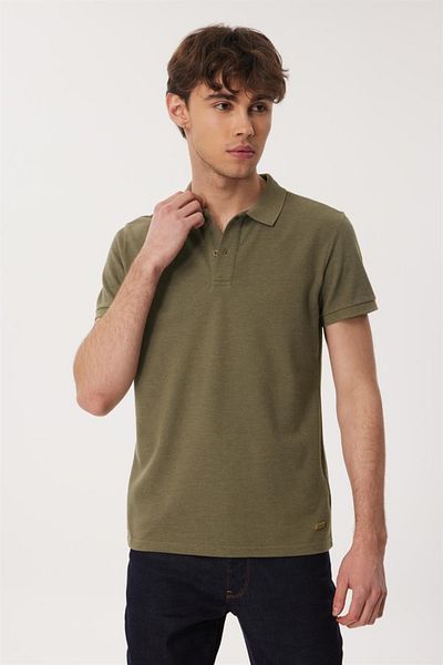 Lee Cooper Ανδρικό μπλουζάκι πόλο με γιακά Khaki