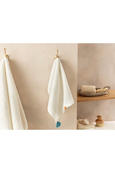 English Home Ленена памучна кърпа с ресни - 30x40 cm