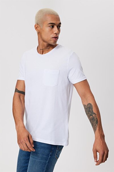 Lee Cooper Ανδρικό μπλουζάκι Twingo με λαιμόκοψη O λευκό