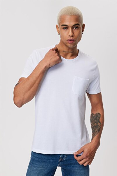 Lee Cooper Ανδρικό μπλουζάκι Twingo με λαιμόκοψη O λευκό