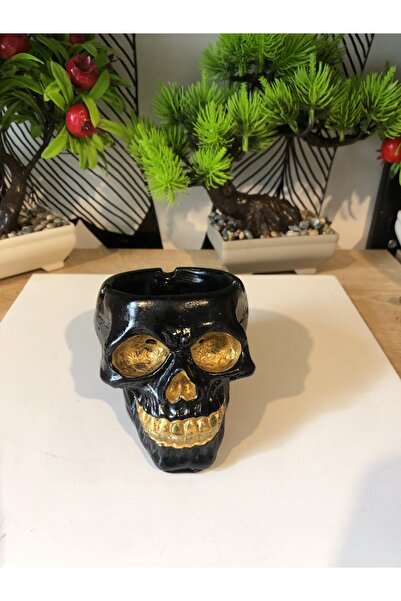 Atak Hediyelik Dekoratif Kuru Kafa Küllük Polyester Biblo Obje
