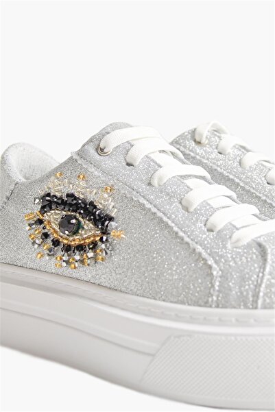 Shoes & More New Selenaa - Gümüş Glitter - Spor