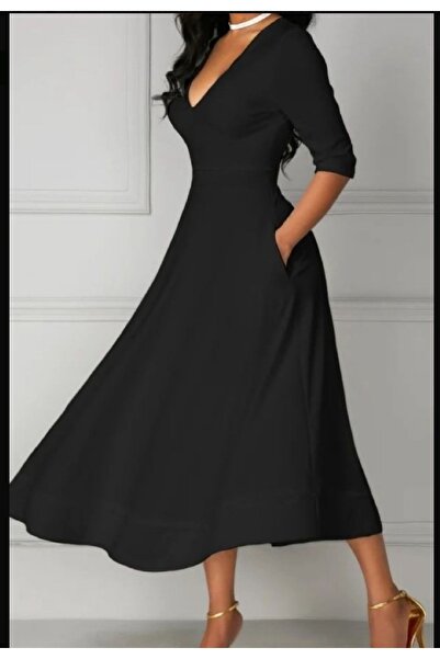 Ginza Dress V-Neck Classic Woven Fabric