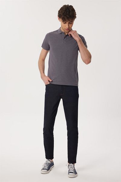 Lee Cooper Mıless Men's Polo Neck T-shirt Anthracite