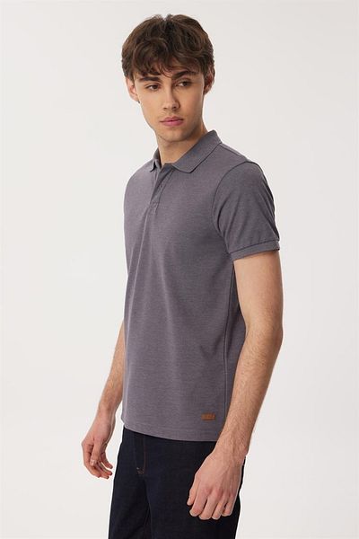 Lee Cooper Mıless Men's Polo Neck T-shirt Anthracite