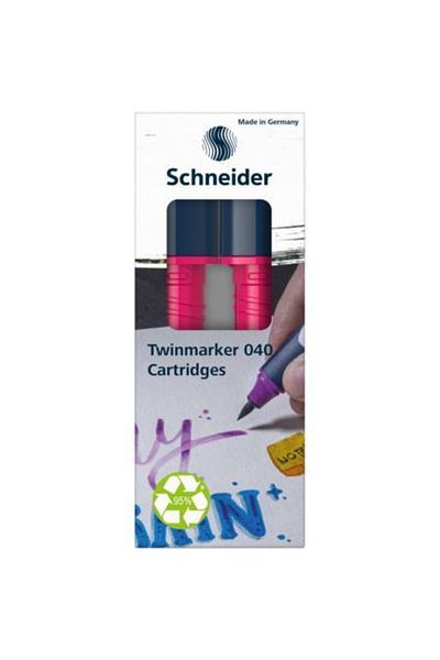 Schneider Pen -it 040 Twin Marker Cartridge 2 Pack Blackberry