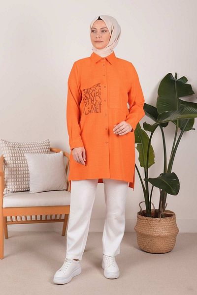 N.Y.YILDIZ Star Cotton Ayrobin Shirt Collared New Season Tunic with Snap Fasteners