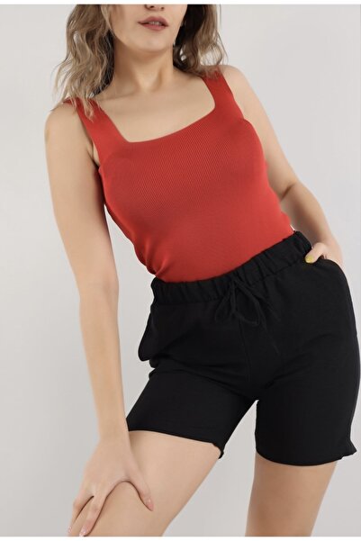 AYDOĞAN TEKSTİL Square Collar Lycra Polyelite Knitwear Undershirt