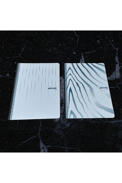 SEYFİKİRTASİYE 2 Pieces Lined A4 80 Sheets Plastic Cover Ring Binder Notebook 300 Micron Cover 70 Gr Paper