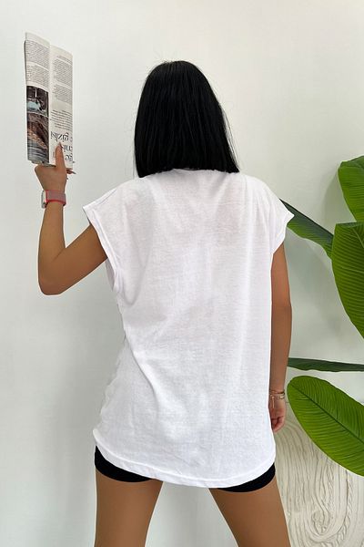 Pasage Oversize Crew Neck Casual Basic αμάνικο μπλουζάκι