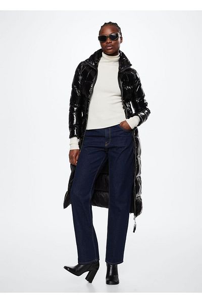 MANGO Woman Quilted Long Anorak