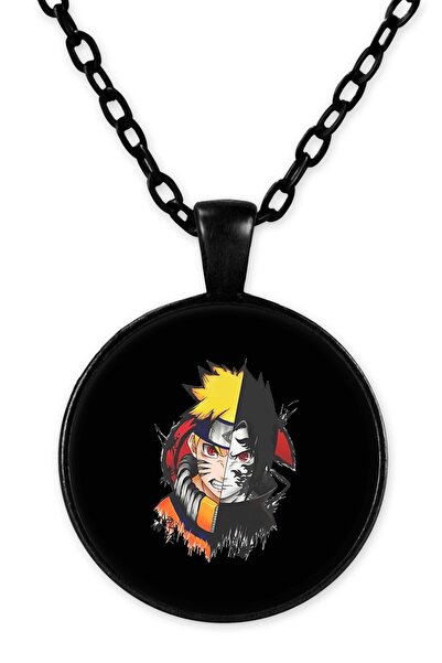 herotasarım قلادة بسلسلة سوداء من الرسوم المتحركة ناروتو - Bll2692