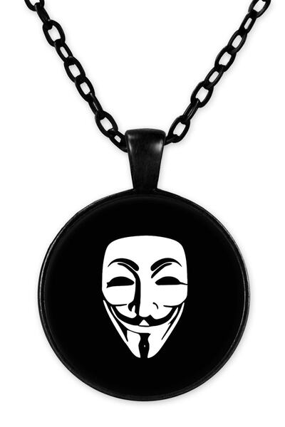 herotasarım قلادة هاكر بسلسلة سوداء - Bll2933