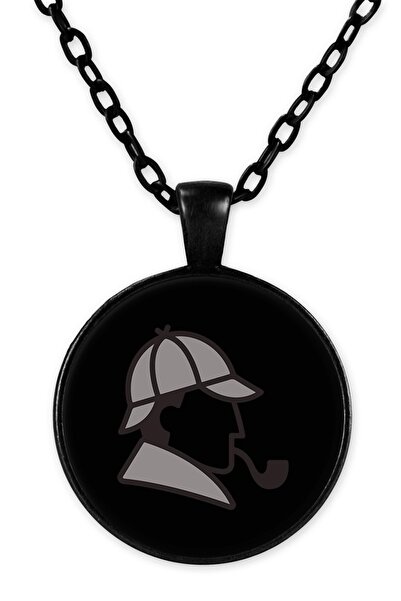 herotasarım شارلوك هولمز Bll1138 - قلادة سلسلة سوداء