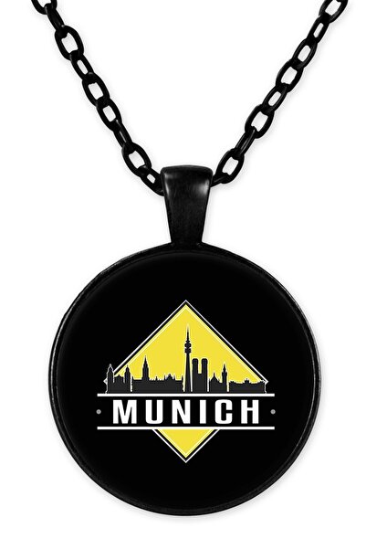 herotasarım قلادة مونيتش بسلسلة سوداء - Bll2230