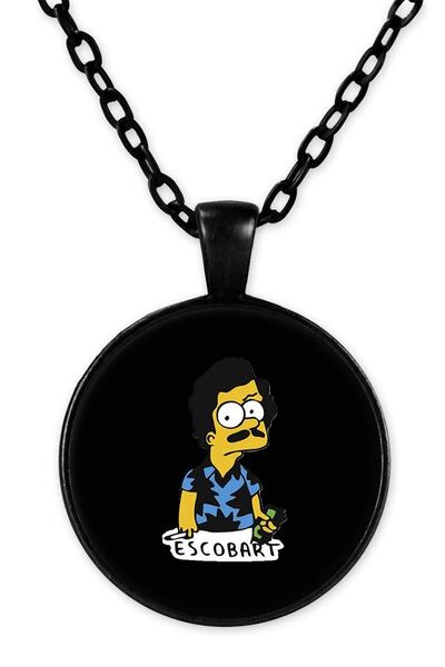 herotasarım قلادة اسكوبارت بسلسلة سوداء - Bll3179