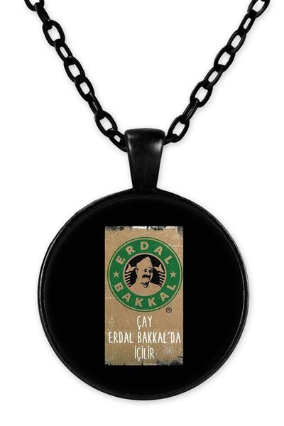 herotasarım قلادة بقالة إردال بسلسلة سوداء - Bll3678