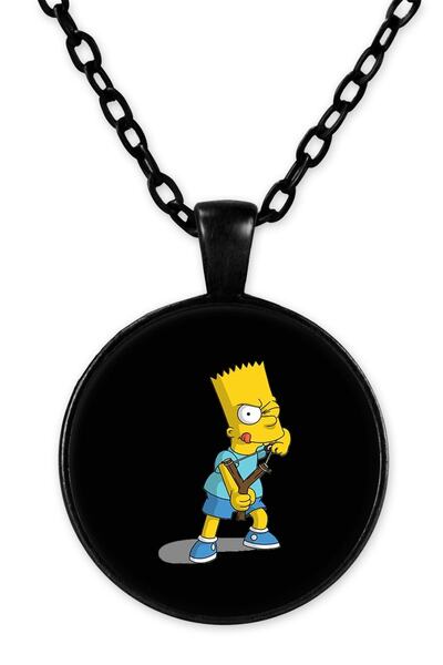 herotasarım قلادة سيمبسون سلسلة سوداء Bll2994