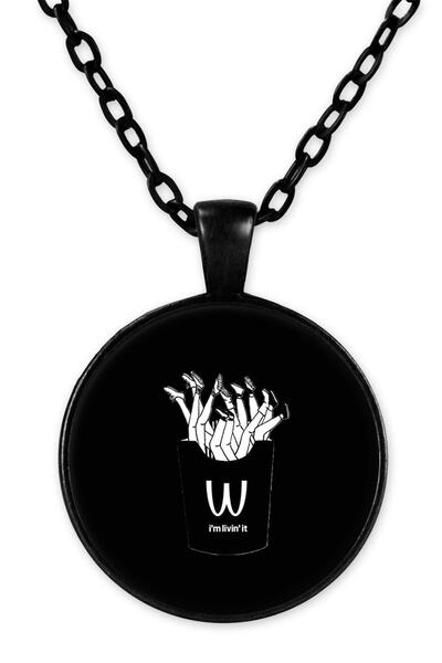 herotasarım قلادة رجالية بطاطس بسلسلة سوداء - Bll3843