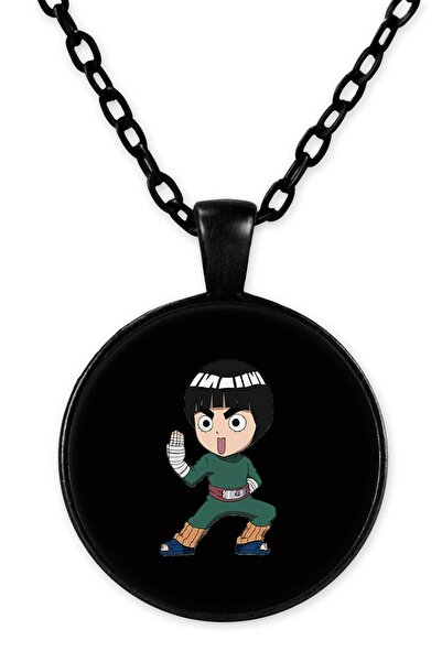 herotasarım قلادة ناروتو لي بسلسلة سوداء - Bll2967