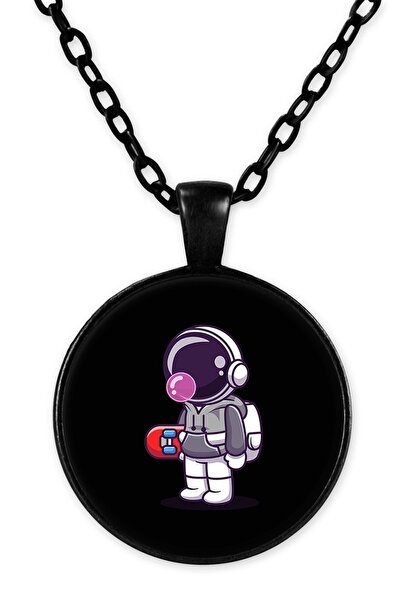 herotasarım Astronaut Black Chain Necklace - Cool Bll1894