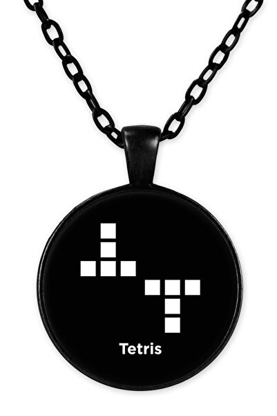 herotasarım قلادة سلسلة تتريس سوداء - Bll1734