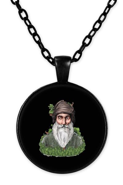 herotasarım قلادة سيايت ريزا بسلسلة سوداء - Bll3248